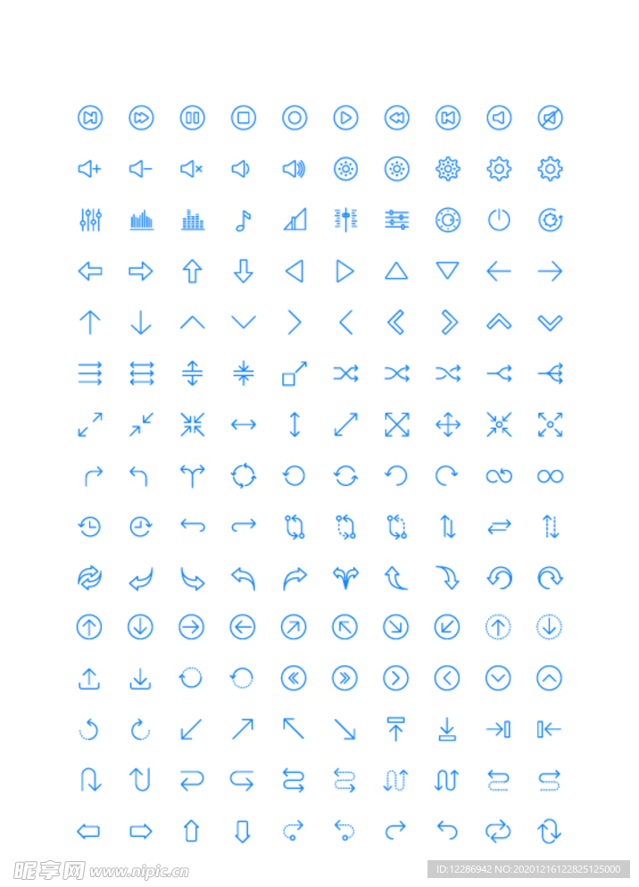 150个箭头导航UI图标