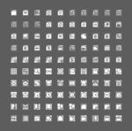 100个黑白用户界面UI图标