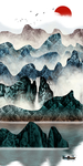 水墨山水玄关