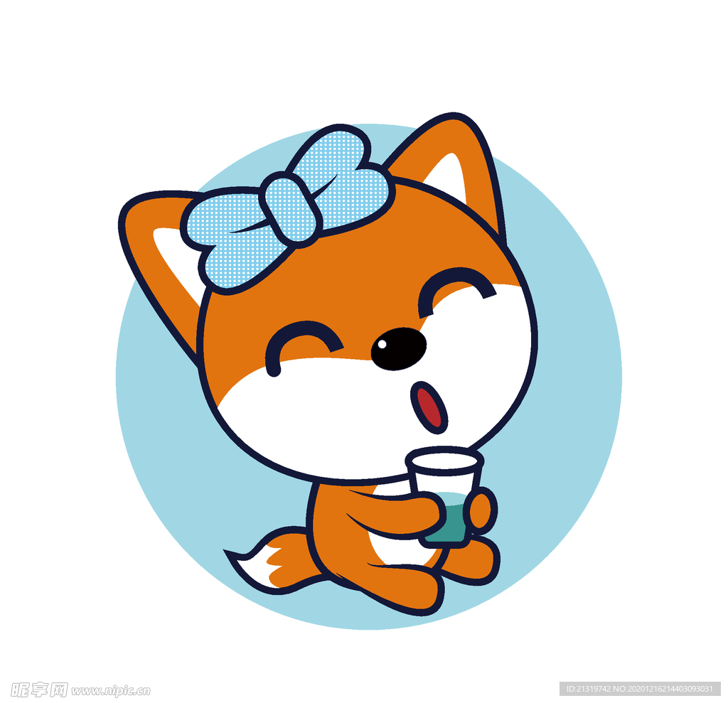 卡通可爱狐狸插画