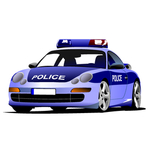 卡通警车