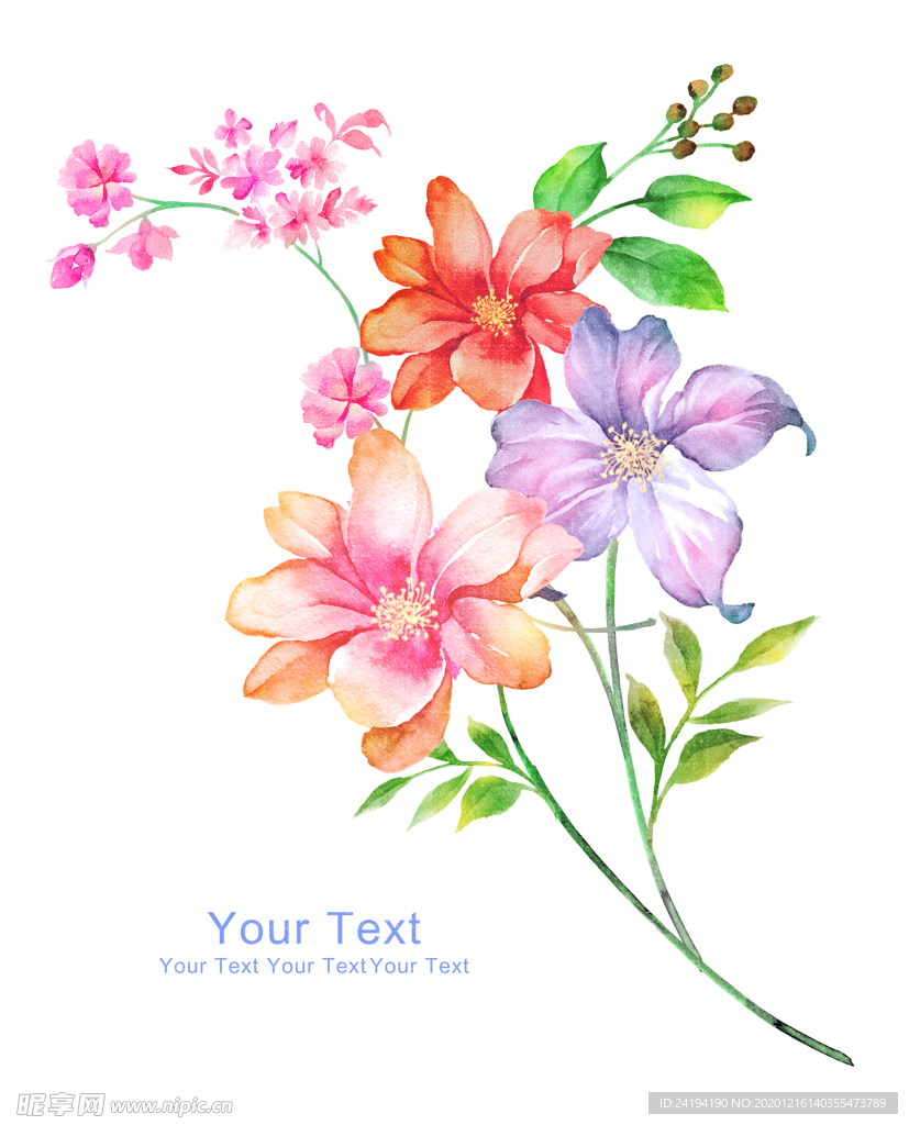 手绘花