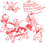 福娃剪纸