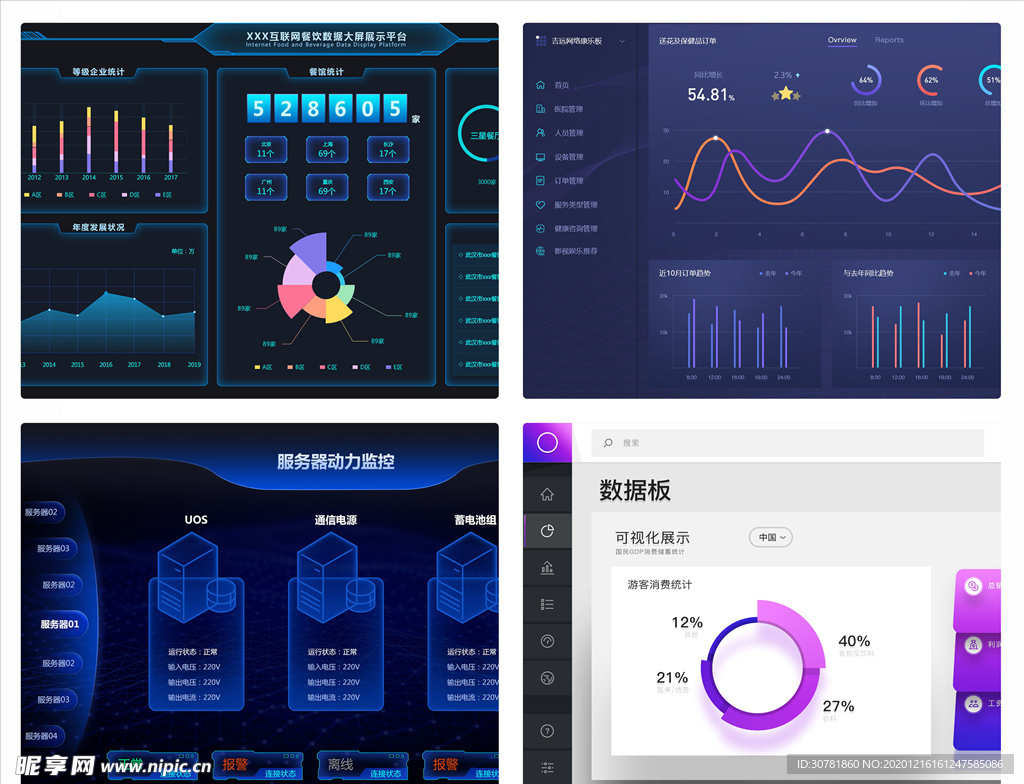 后台管理系统 科技感大数据