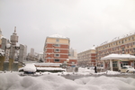 冰雪覆盖的小区
