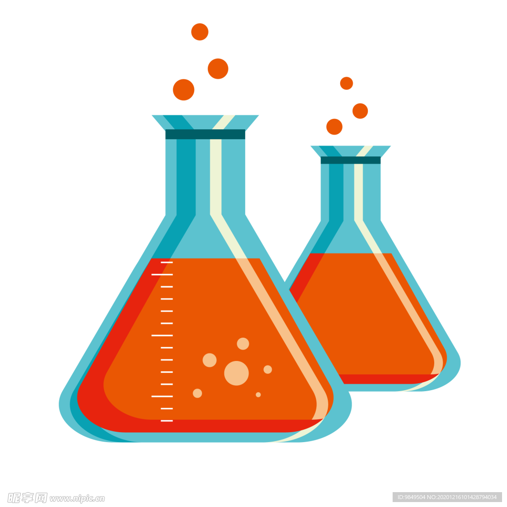 锥形瓶化学实验器材PNG