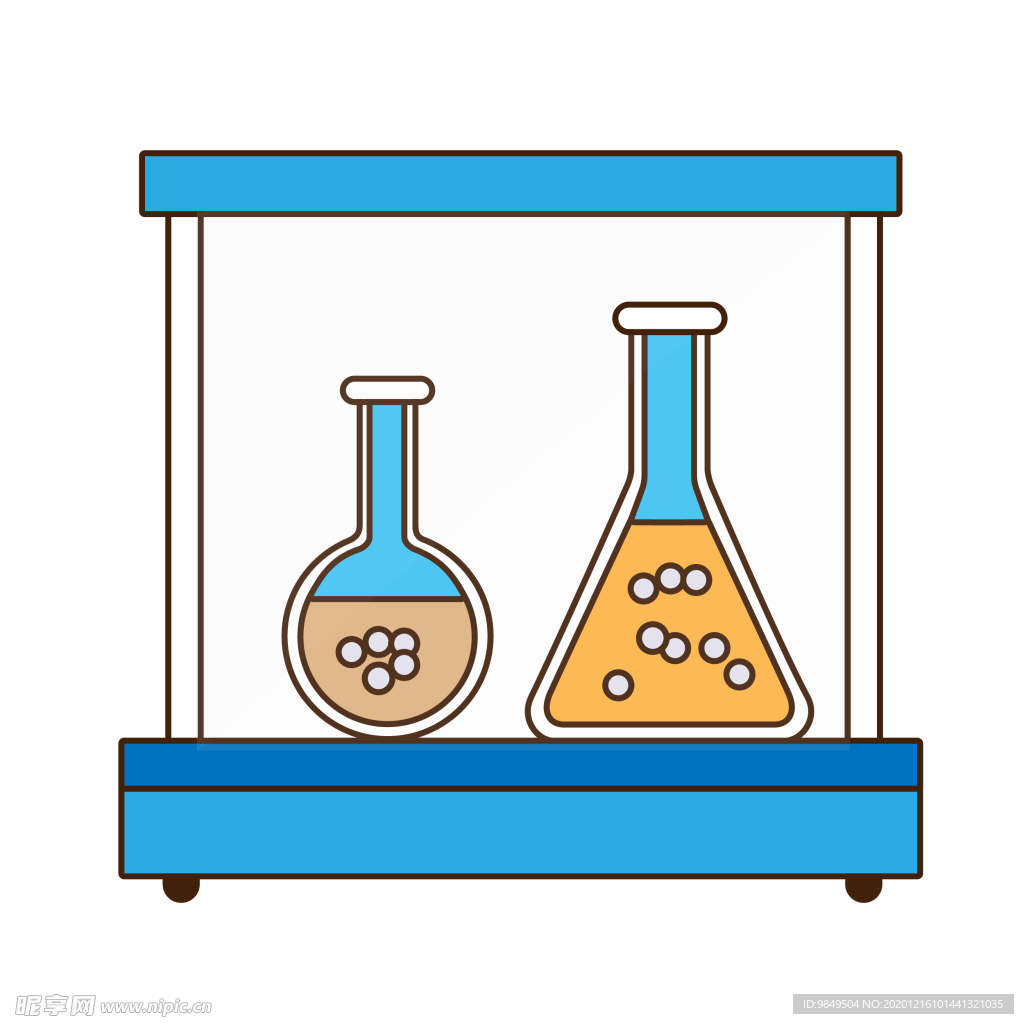 平底烧瓶 锥形瓶化学器材PNG