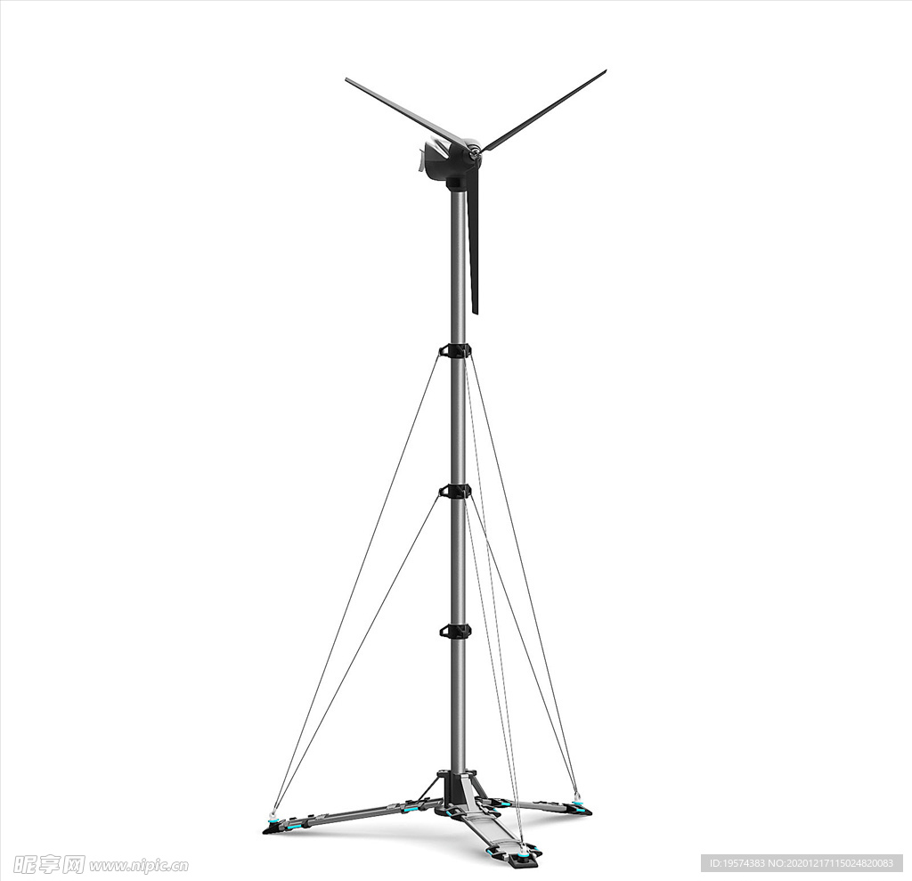 C4D3DMAX模型风力发电