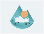 海洋帆船logo插画