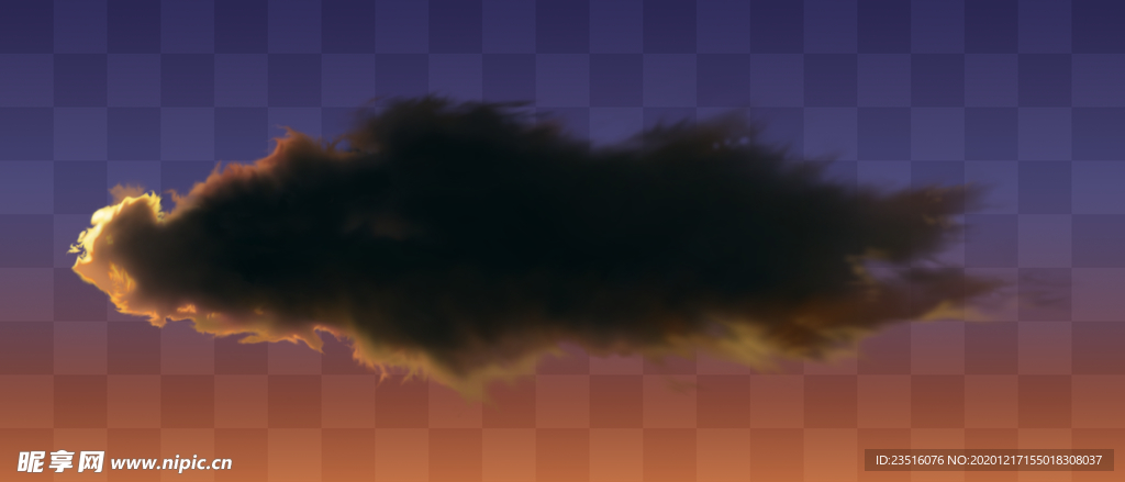 夕阳云 黑色云 乌云