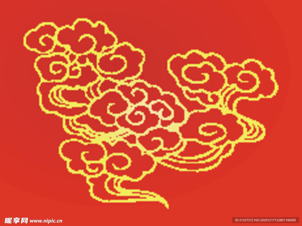 新年祥云矢量素材