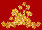 喜庆金色国风民族图案
