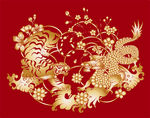 喜庆金色国风民族图案