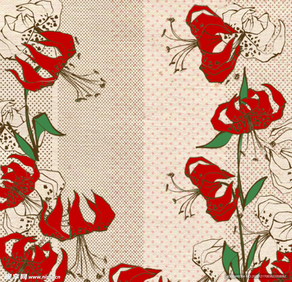 纹样 黄色 排版 文字 花 水