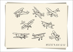 8款入飞机素描画