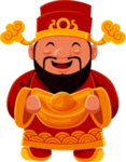 新年财神拜年PNG素材