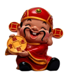 新年财神雕像拜年PNG素材