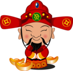 新年财神拜年PNG素材