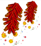 鞭炮爆竹新年喜庆元素PNG