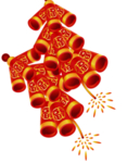 鞭炮爆竹新年喜庆元素PNG