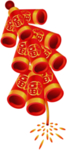 鞭炮爆竹新年喜庆元素PNG