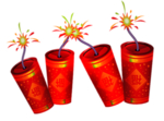鞭炮爆竹新年喜庆元素PNG