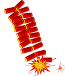 鞭炮爆竹新年喜庆元素PNG