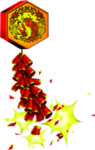 鞭炮爆竹新年喜庆元素PNG
