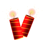鞭炮爆竹新年喜庆元素PNG