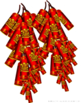 鞭炮爆竹新年喜庆元素PNG