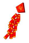 鞭炮爆竹新年喜庆元素PNG