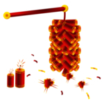 鞭炮爆竹新年喜庆元素PNG