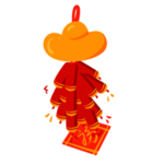 鞭炮爆竹新年喜庆元素PNG