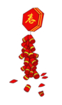 鞭炮爆竹新年喜庆元素PNG