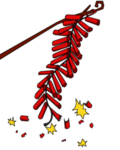 鞭炮爆竹新年喜庆元素PNG