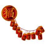 鞭炮爆竹新年喜庆元素PNG