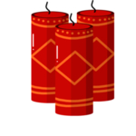 鞭炮爆竹新年喜庆元素PNG
