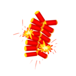 鞭炮爆竹新年喜庆元素PNG