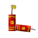 鞭炮爆竹新年喜庆元素PNG