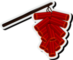 鞭炮爆竹新年喜庆元素PNG