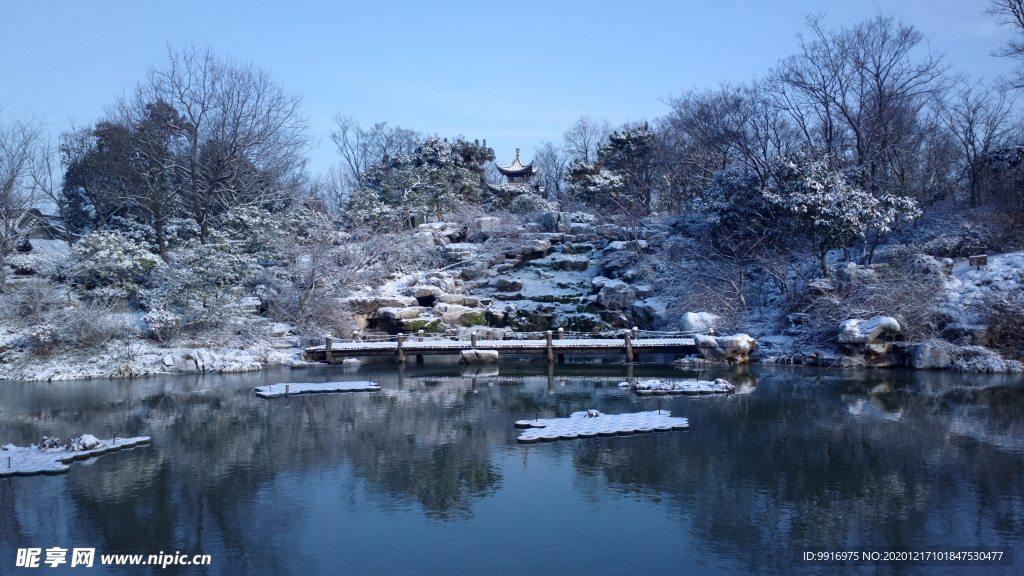 瘦西湖雪后风光