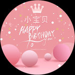小宝贝生日海报