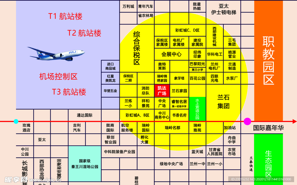 兰州新区凯达广场区位图