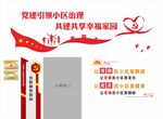 党建引领 小区治理 社区文化墙