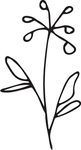 森系手绘花枝