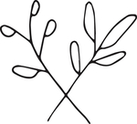 森系手绘花枝
