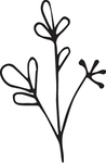 森系手绘花枝
