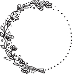 森系手绘花枝
