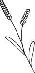 森系手绘花枝