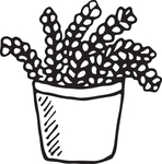 森系手绘花枝